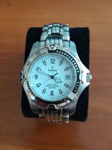 Festina Divers Style Watch, vintage early 2000's, Quartz Movement, Stainless Steel Case and Back. Collectable. Swiss Made.