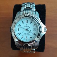 Festina Divers Style Watch, vintage early 2000's, Quartz Movement, Stainless Steel Case and Back. Collectable. Swiss Made.
