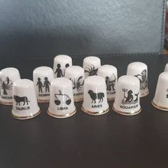 Signs of the Zodiac Bone China Thimbles