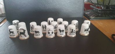 Signs of the Zodiac Bone China Thimbles