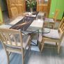 Dinning glass table with 6 chairs Image 3