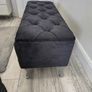 Luxury Charcoal Grey Velvet Storage Ottoman / Blanket Box Image 3
