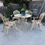 Cast Iron Garden Set - Table & 4 Chairs - Style H Image 6