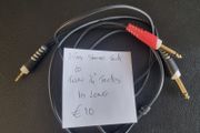 Stereo mini jack to 1/4" splitter
