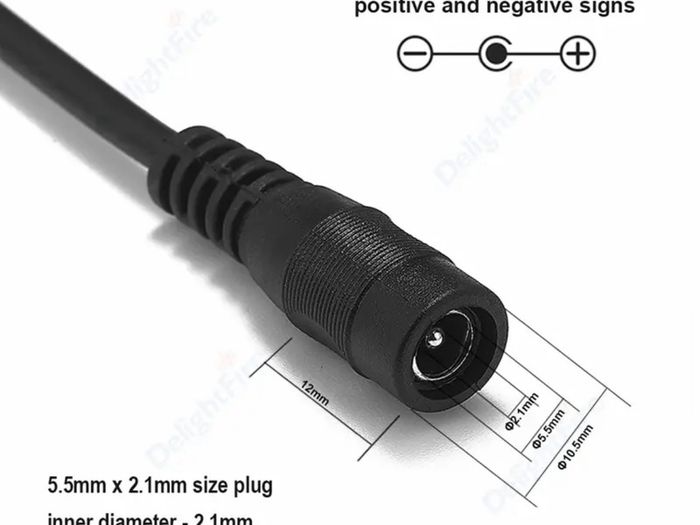 Dc Splitter Cable 5.5mm to 2.1mm