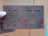 Thin Lizzy  replica concert ticket