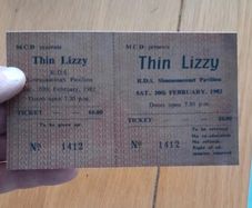 Thin Lizzy  replica concert ticket