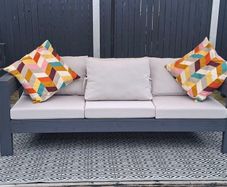 Garden patio furniture, seating, bench.
