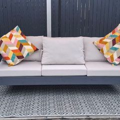 Garden patio furniture, seating, bench.