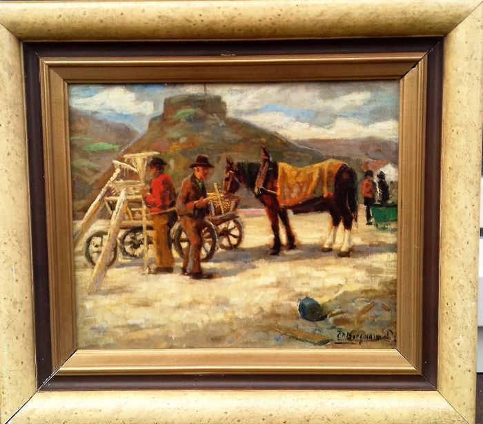 Arbeiders aan het werk (Workers at work) - C.P. Borgmann (XX)