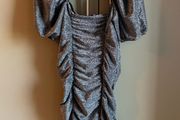 H&amp;M Draped glittery dress