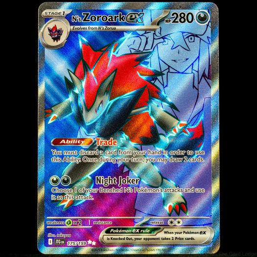 N's Zoroark EX 175/159 Ultra Art Holo Rare Journey Together Pokemon Card S&V