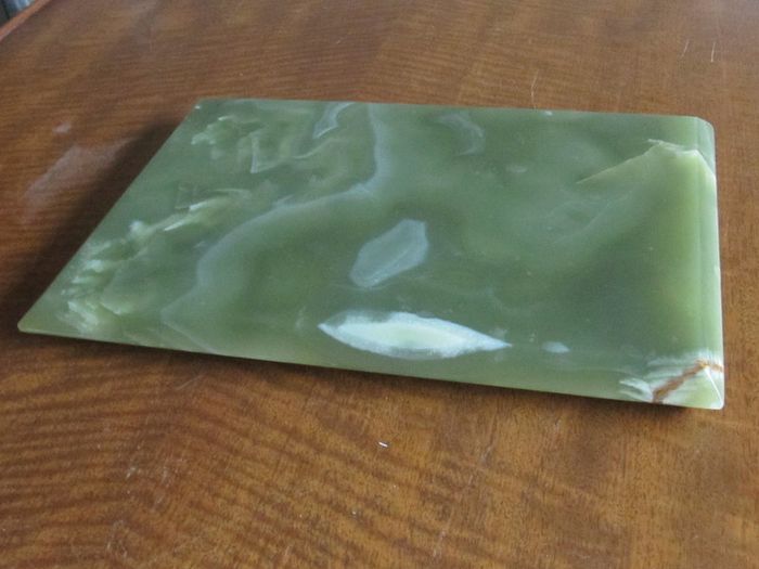 Unique Rare Brazilian Dark Green Onyx Plinth / Base