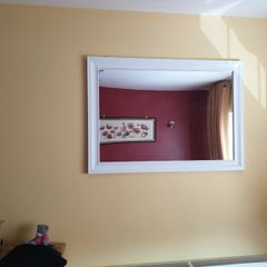 Large white mirror