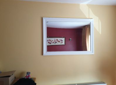 Large white mirror