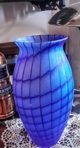 Very large blue Murano vase