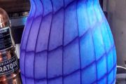 Very large blue Murano vase