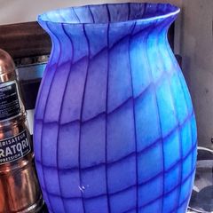 Very large blue Murano vase