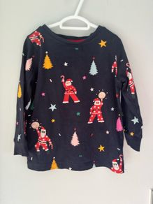 Marks & Spencer Disco Santa family pyjamas Age 1-2 EUC