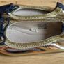 SEED Heritage Navy & Gold Ballet flats Sz 24 BNWT Image 2