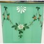 Antique Bristol Blue Opaline Glass Handpainted Urn Vase Image 3