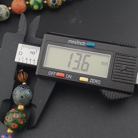 Ancient Gabri Thousand Eyes Skunk Glass Beads Necklace
