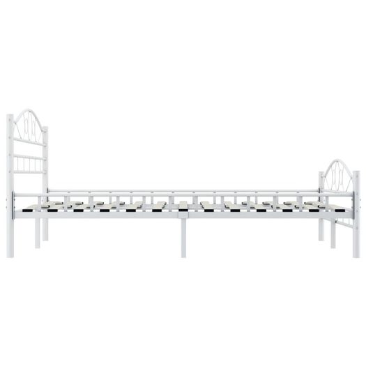 Bed Frame White Metal 120x200 cm