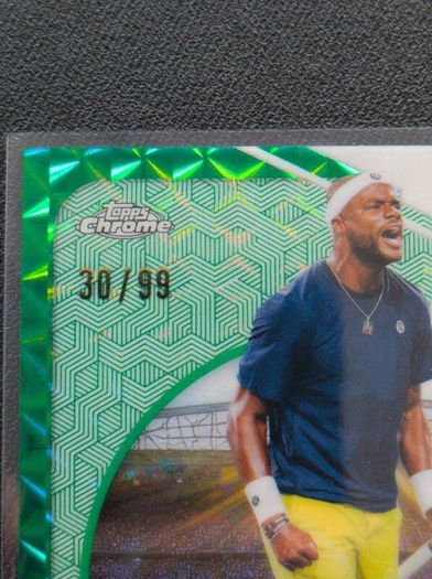 Frances Tiafoe Green Geometric Autograph Refractor 30/99 2026 Topps Chrome Tennis