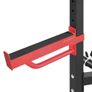 Power Cage Squat Rack, Multifunctional Power Rack Home Gym, Strength Training Workout Equipment with 4 Band Pegs, Adjustable J-Hooks & Safety Bars for Barbell Squat Bench Press Pull-Up Image 10