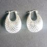 New sterling silver 925 lattice caged drop pendant earrings Image 3