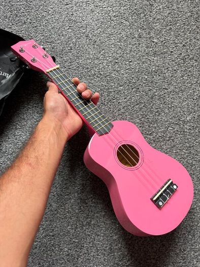 Martin Smith Pink Ukulele and Carry Bag Excellent Condition