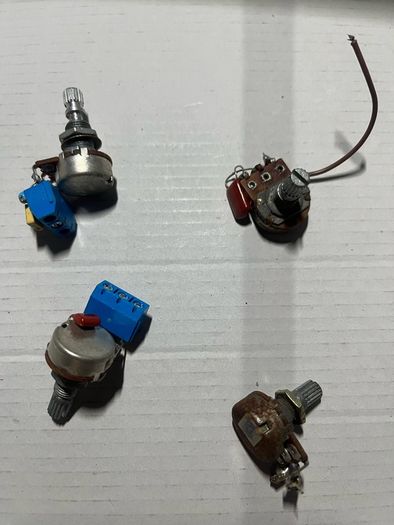 Electric Guitar acoustic various parts fender Stratocaster telecaster squier Ibanez esp Gibson  Jackson emg active cable Potentiometer A 500 K B 500 K volume tone switch socket 2 way mini toggle switch craft input jack neck plate nut saddle tuners machine