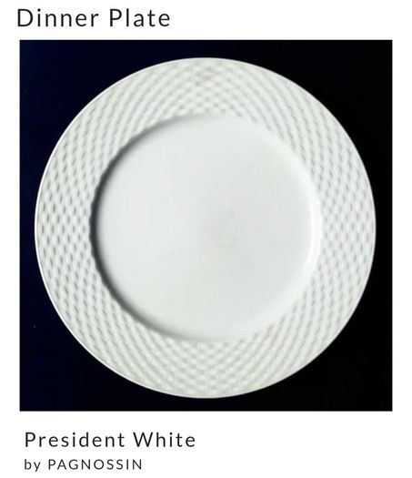 2  Extra Large White PAGNOSSIN  President Dinner Plates Treviso