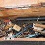 large vintage wooden tool chest (2) Image 6