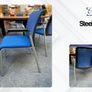 7 x Steelcase Blue Meeting Chairs Image 3