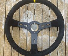 Motor racing suede steering wheels X2