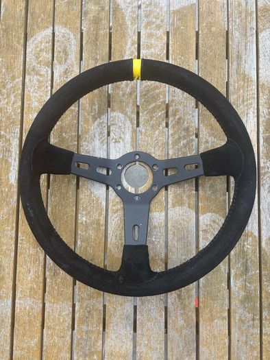 Motor racing suede steering wheels X2