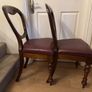 Pair of Victorian Balloon Back Chairs with Genuine Oxblood Leather Image 4