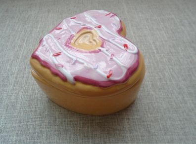 Heart box, Storage, Home decor, Ceramic box.Jewellery storage, Trinket box