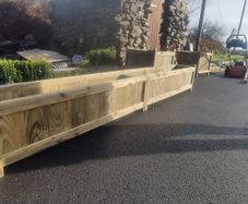 Long Rustic Style Garden Planter
