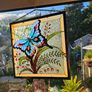 Tiffany Style Stained Glass Butterfly Panel - Window Hanging / Suncatcher  , window decoration Image 5