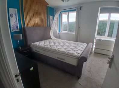 Double bed and mattress