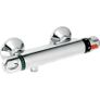 Full set Thermostatic Exposed Bar Shower Mixer Valve Tap Chrome Bottom 1/2" Outlet Image 5