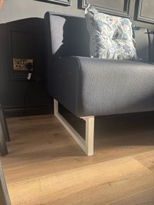 leatherette booth style sofa
