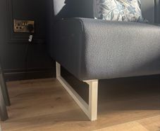 3 leatherette booth style sofa