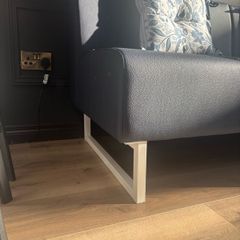 3 leatherette booth style sofa