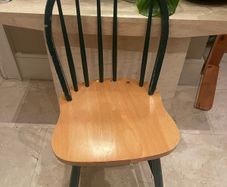1 x Sturdy Dark Green Wooden Kitchen Dining Chair - Can Deliver