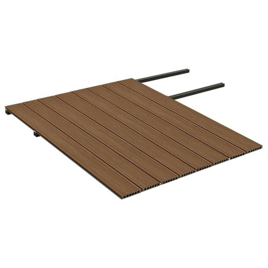 WPC Decking Boards with Accessories Brown and Grey 16 m.sq 2.2 m