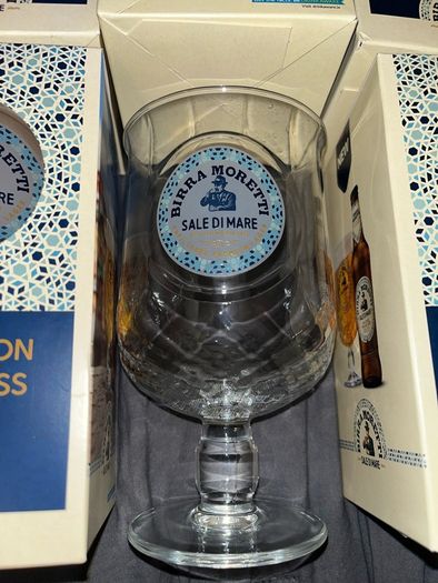 Birra Moretti Sale di mare Pint Glass Beer Limited edition