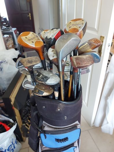 GOLF BAG, and Large selection of Golf Clubs and Woods, in very good condition